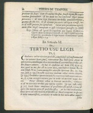 Ex Articulo VI. De Tertio Usu Legis.