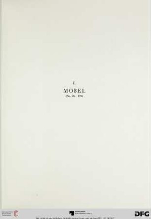 D. Möbel (Nr. 143-194)