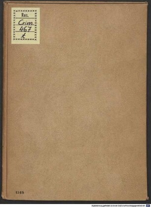 Beschreibung eines grausamen Mordts, so in der Loblichen und weitberümpten Statt Basel, nach Christi geburt M.D.LXV. vergangen ist