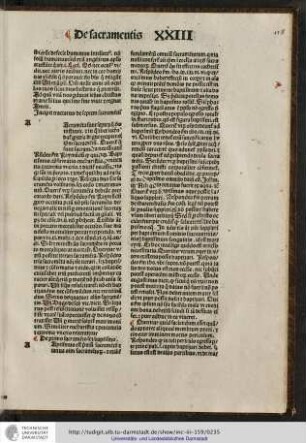 Incipit tractatus de septem sacramentis.