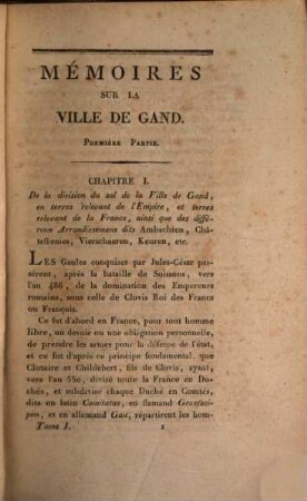 Mémoires sur la ville de Gand, 1