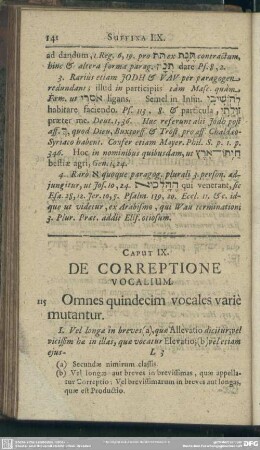 Caput IX. De Correptione Vocalium