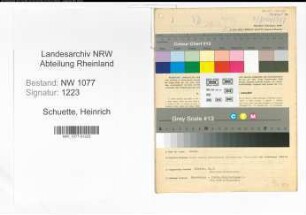 Entnazifizierung Heinrich Schuette , geb. 14.02.1885 (Polizist)