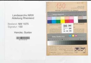 Entnazifizierung Gustav Hancke , geb. 05.03.1893 (Obersteuerinspektor)