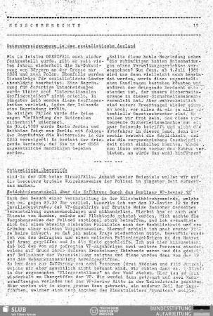 Polizeiliche Übergriffe