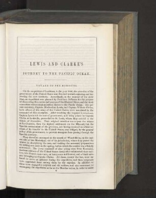 Lewis and Clarke's journey to the Pacific Ocean.