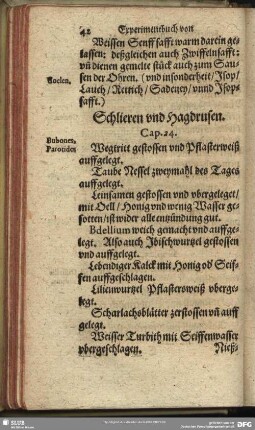 Schlieren und Hagdrusen. Cap. 24.