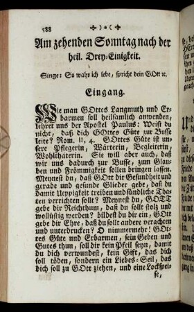 Am zehenden Sonntag nach der heil. Drey-Einigkeit. - Am zwölften Sonntag nach der heil. Drey-Einigkeit.