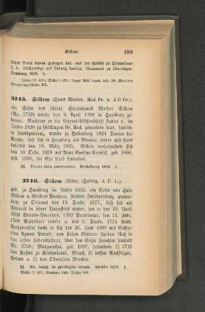 3746. Sillem [Silm] (Helwig, J. U. L.)