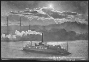 Portland, Oregon. Moonlight on the Willamette River