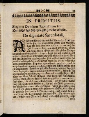 149-161, In Primitiis