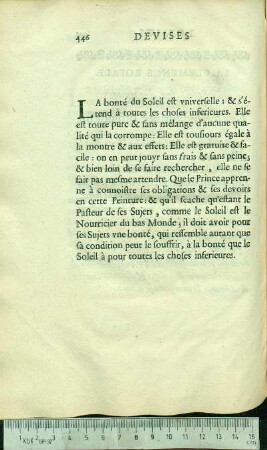 [La Bonté Royale. Le Soleil sur vne Campagne fertile. Transit bene faciendo & sanando.]