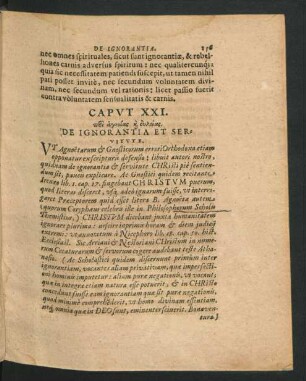 Caput XXI. De Ignorantia Et Servitute.
