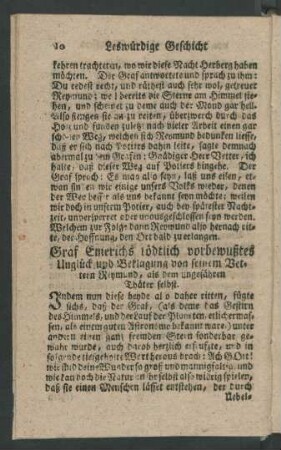 Graf Emerichs tödtlich vorbewußtes Unglück und Beklagung ...