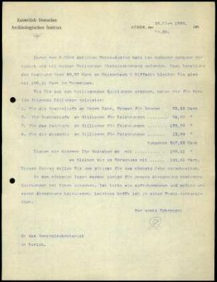 Bericht des ersten Sekretars an das General-Sekretariat