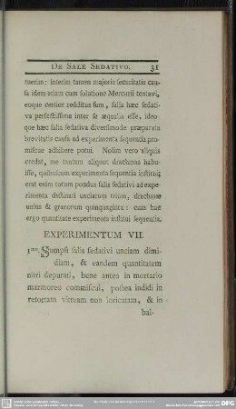 Experimentum VII
