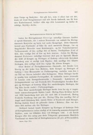 VI. Hertugdømmerne Slesvig og Holsten.