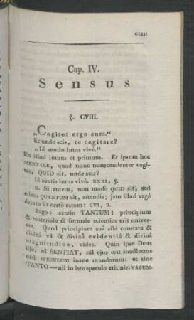 Cap. IV. Sensus