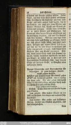 Kurzer Unterricht und Betrachtung für diejenigen, so zum heiligen Abendmahl gehen wollen.