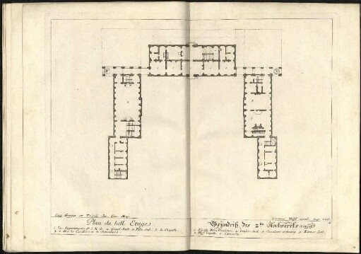 Plan du bell Etage. Grundriß des zweiten Stockwerks.
