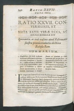 Ratio XXVII. Conversionis, Et Nota XXVII. ...