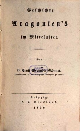 Geschichte Aragonien's im Mittelalter