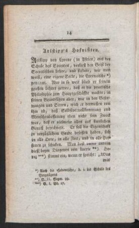Aristipp's Hofvisiten