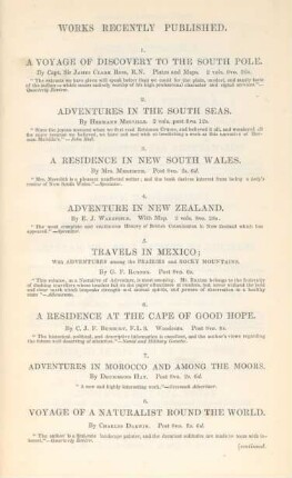 Works recently published