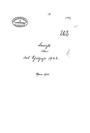 1923/24: Bericht ... - 1923/24