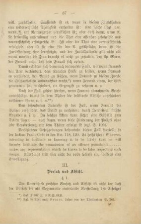III. Vorsatz und Absicht