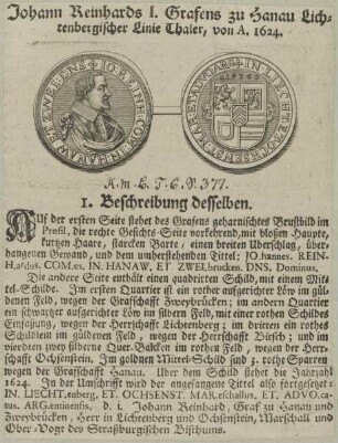 Bildnis des Johann Reinhard I. von Hanau