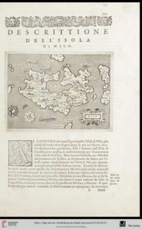Descrittione dell‘ Isola di Milo