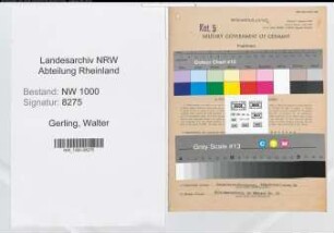 Entnazifizierung Walter Gerling, geb. 24.10.1918 (Vers.Kaufmann)