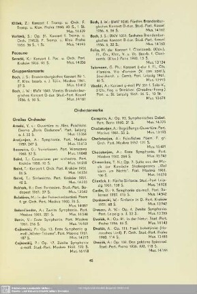 Orchesterwerke