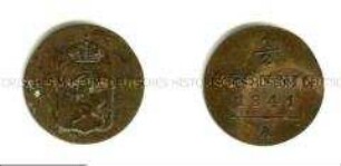 Reuß jüngerer Linie zu Schleitz, 1/2 Pfennig