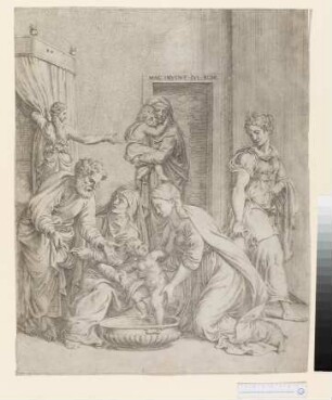 Die heilige Familie mit der heiligen Elisabeth und Johannes dem Täufer