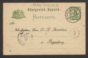 Brief von Georg Fischer an Hermann Poeverlein
