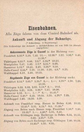 Eisenbahnen.