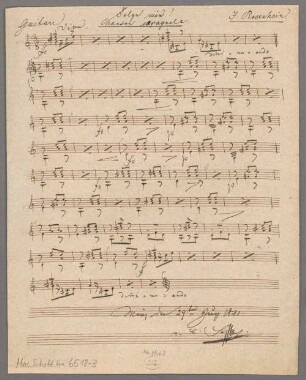 "Viens là  bas - Arr; guit". - BSB Mus.Schott.Ha 6518-3