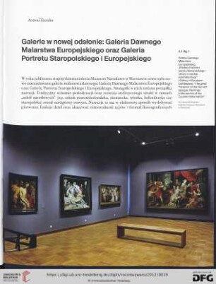 Galerie w nowej odsłonie: Galeria Dawnego Malarstwa Europejskiego oraz Galeria Portretu Staropolskiego i Europejskiego