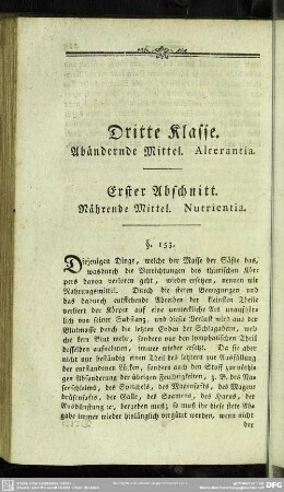 Dritte Klasse. Abändernde Mittel. Alterantia