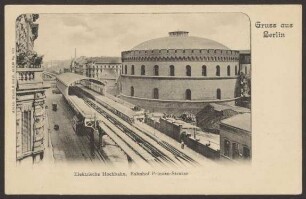Ansichtskarte "Elektrische Hochbahn, Bahnhof Prinzen-Strasse"