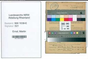 Entnazifizierung Martin Ernst , geb. 20.04.1902 (Baeckermeister)