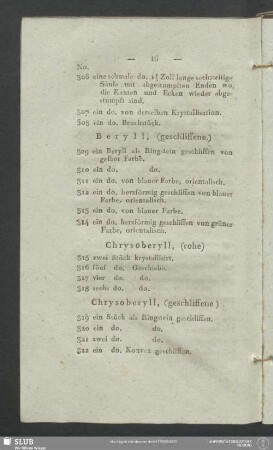 Beryll, (geschliffene)