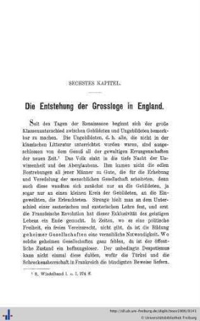 Sechstes Kapitel. Die Entstehung der Großloge in England