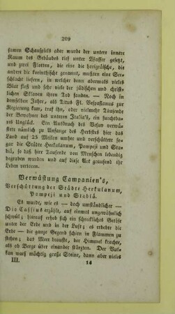 Verwüstung Campanien's