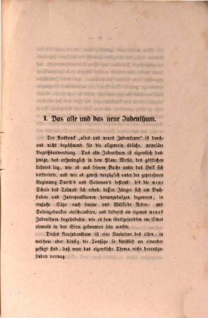 Altes und neues Judenthum : Nebst Briefen eines Orthodoxen