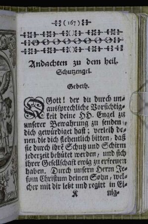 Andachten zu dem heil. Schutzengel.
