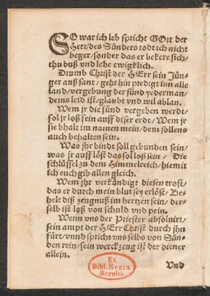 SO war ich leb spricht GOtt der || Herr/ des Sünders todt ich nicht || beger/