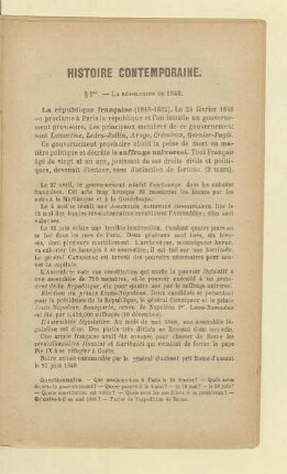 Histoire contemporaine